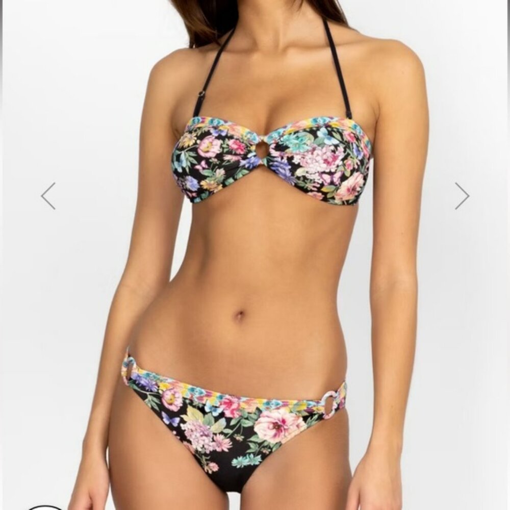 Johnny Was Black Butterfly Ring 2 Piece  Swimsuit